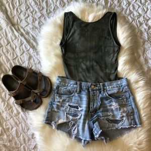 Green Tie-Dye American Eagle Outfitters Bodysuit